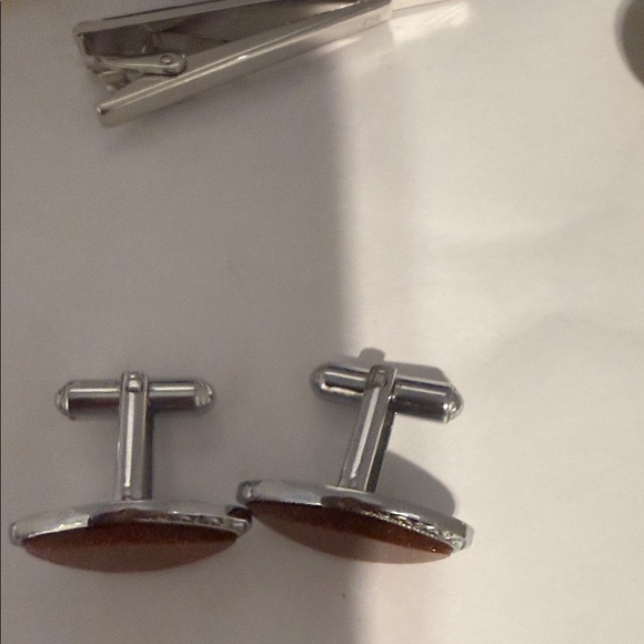 Celine Gold and Silver Cufflinks set with free Cufflinks with hard case - Picture 7 of 10